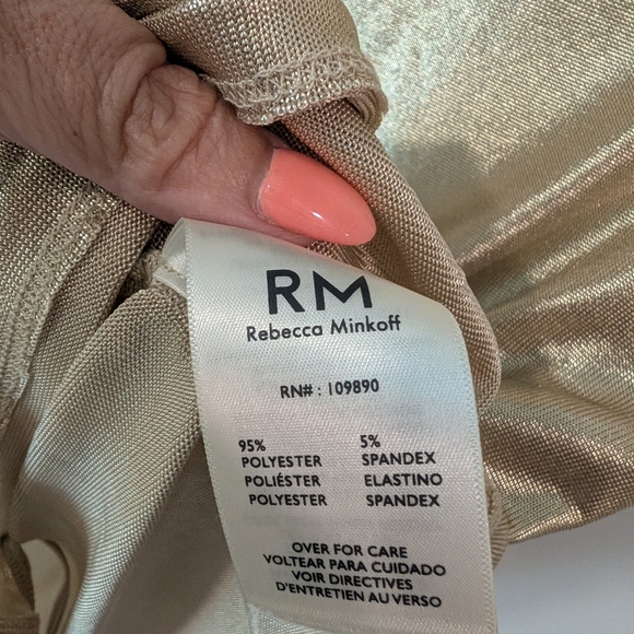 Rebecca Minkoff Tan and Cream Sleeveless Muscle Tee - Picture 4 of 7